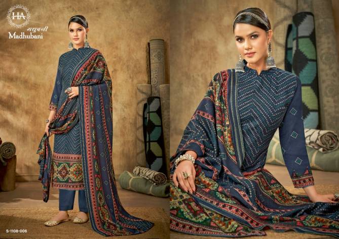 Harshit Madhubani Fancy Wear Winter Pashmina Printed Heavy Dress Material Collection